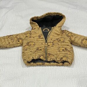 Infants Adorable Lion Print Quilted Jacket